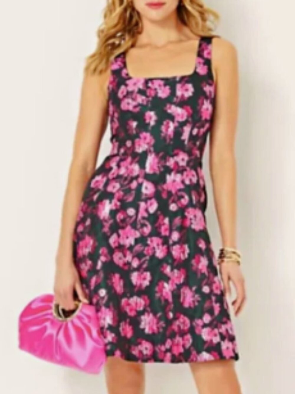 NWT Lilly Pulitzer Leya Green Hibis Kiss Metallic Floral Jacquard Dress Size 6